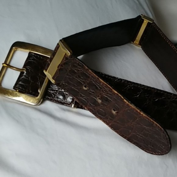 Sz.30🌞ALLIGATOR SKIN LEATHER BELT SZ. 30 - Picture 11 of 11
